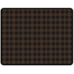 Brown And Black Small Plaids Double Sided Fleece Blanket (medium)  by ConteMonfrey