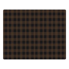 Brown And Black Small Plaids Double Sided Flano Blanket (large)  by ConteMonfrey