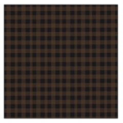 Brown And Black Small Plaids Square Satin Scarf (36  X 36 ) by ConteMonfrey