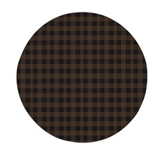 Brown And Black Small Plaids Mini Round Pill Box (pack Of 5) by ConteMonfrey