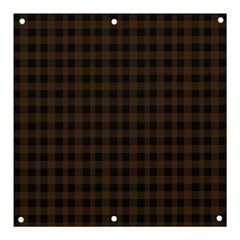 Brown And Black Small Plaids Banner And Sign 3  X 3 