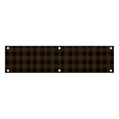 Brown And Black Small Plaids Banner And Sign 4  X 1  by ConteMonfrey