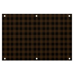 Brown And Black Small Plaids Banner And Sign 6  X 4 