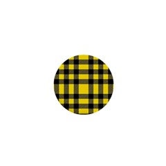 Yellow Plaids Straight 1  Mini Magnets by ConteMonfrey