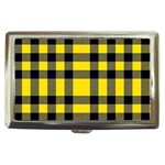 Yellow Plaids Straight Cigarette Money Case Front