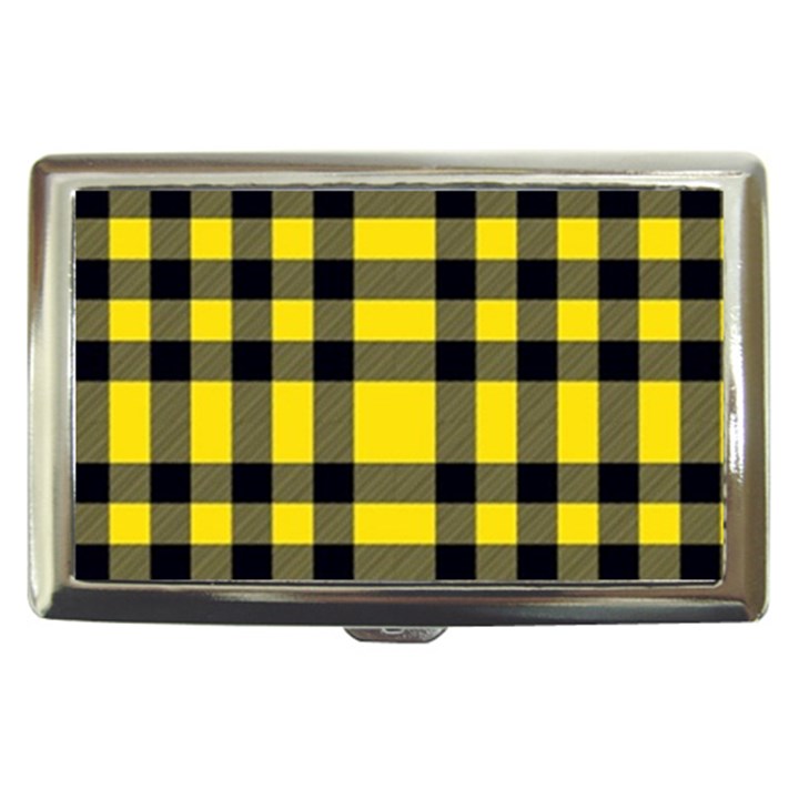 Yellow Plaids Straight Cigarette Money Case