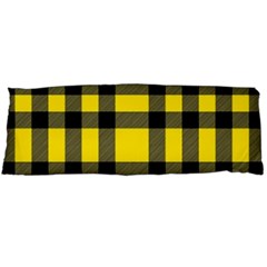 Yellow Plaids Straight Body Pillow Case (dakimakura) by ConteMonfrey