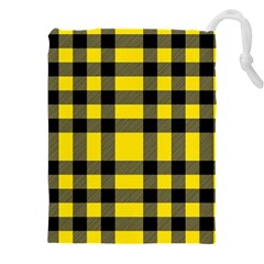 Yellow Plaids Straight Drawstring Pouch (5xl) by ConteMonfrey