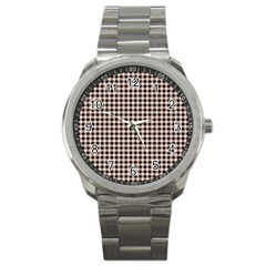 Purple Black Small Plaids Sport Metal Watch by ConteMonfrey