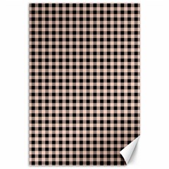 Purple Black Small Plaids Canvas 12  X 18 