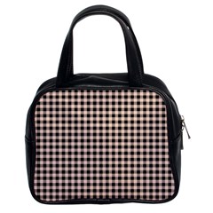 Purple Black Small Plaids Classic Handbag (two Sides) by ConteMonfrey