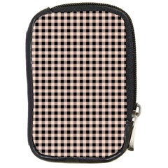 Purple Black Small Plaids Compact Camera Leather Case by ConteMonfrey