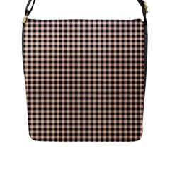 Purple Black Small Plaids Flap Closure Messenger Bag (l) by ConteMonfrey