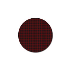 Black Red Small Plaids Golf Ball Marker by ConteMonfrey