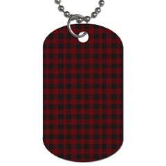 Black Red Small Plaids Dog Tag (two Sides) by ConteMonfrey