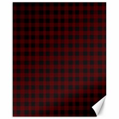 Black Red Small Plaids Canvas 16  X 20  by ConteMonfrey