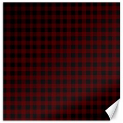 Black Red Small Plaids Canvas 20  X 20  by ConteMonfrey