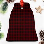 Black red small plaids Bell Ornament (Two Sides) Front