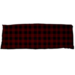 Black Red Small Plaids Body Pillow Case (dakimakura) by ConteMonfrey