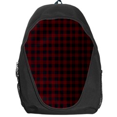 Black Red Small Plaids Backpack Bag by ConteMonfrey