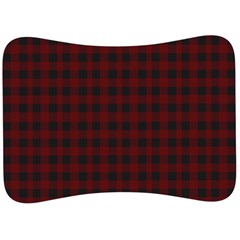 Black Red Small Plaids Velour Seat Head Rest Cushion by ConteMonfrey