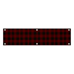 Black Red Small Plaids Banner And Sign 4  X 1  by ConteMonfrey