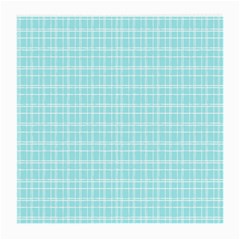 Turquoise Small Plaids Lines Medium Glasses Cloth (2 Sides) by ConteMonfrey