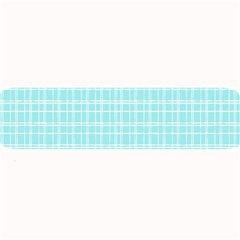 Turquoise Small Plaids Lines Large Bar Mats by ConteMonfrey