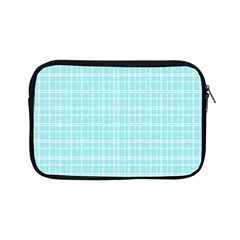 Turquoise Small Plaids Lines Apple Ipad Mini Zipper Cases by ConteMonfrey