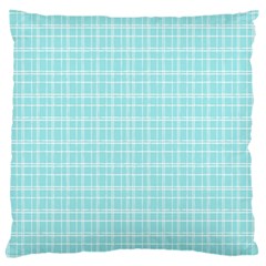 Turquoise Small Plaids Lines Standard Flano Cushion Case (two Sides) by ConteMonfrey