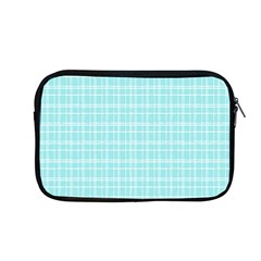 Turquoise Small Plaids Lines Apple Macbook Pro 13  Zipper Case by ConteMonfrey