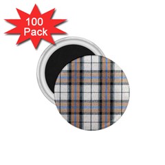 Cute Blue Grey White Plaids 1 75  Magnets (100 Pack)  by ConteMonfrey