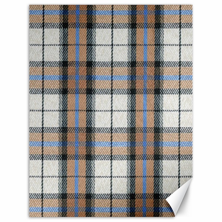 Cute blue grey white plaids Canvas 18  x 24 