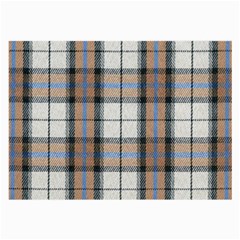 Cute Blue Grey White Plaids Large Glasses Cloth (2 Sides) by ConteMonfrey