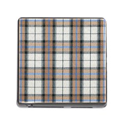 Cute Blue Grey White Plaids Memory Card Reader (square 5 Slot) by ConteMonfrey