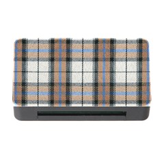 Cute Blue Grey White Plaids Memory Card Reader With Cf by ConteMonfrey