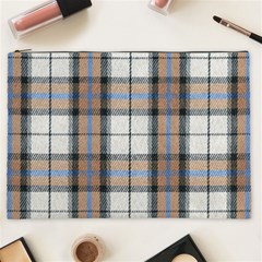 Cute Blue Grey White Plaids Cosmetic Bag (xxl) by ConteMonfrey