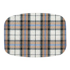 Cute Blue Grey White Plaids Mini Square Pill Box by ConteMonfrey