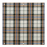 Cute blue grey white plaids Banner and Sign 4  x 4  Front