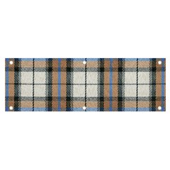 Cute Blue Grey White Plaids Banner And Sign 6  X 2  by ConteMonfrey