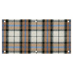 Cute Blue Grey White Plaids Banner And Sign 6  X 3  by ConteMonfrey