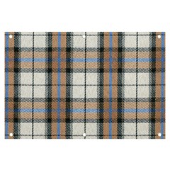 Cute Blue Grey White Plaids Banner And Sign 6  X 4  by ConteMonfrey