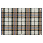 Cute blue grey white plaids Banner and Sign 6  x 4  Front