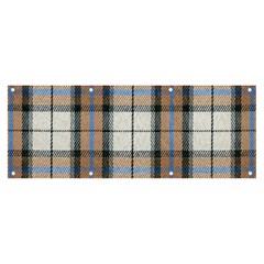 Cute Blue Grey White Plaids Banner And Sign 8  X 3  by ConteMonfrey