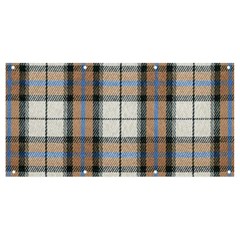 Cute Blue Grey White Plaids Banner And Sign 8  X 4  by ConteMonfrey