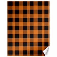 Orange Black Halloween Inspired Plaids Canvas 18  X 24  by ConteMonfrey