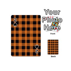 Orange Black Halloween Inspired Plaids Playing Cards 54 Designs (mini) by ConteMonfrey