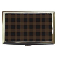 Brown And Black Plaids Cigarette Money Case by ConteMonfrey