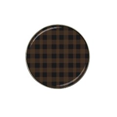 Brown And Black Plaids Hat Clip Ball Marker (4 Pack) by ConteMonfrey