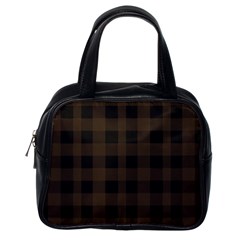 Brown And Black Plaids Classic Handbag (one Side) by ConteMonfrey